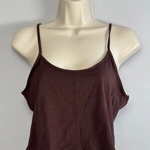 BP ORGANIC Cotton Cropped Cami in Chocolate Brown